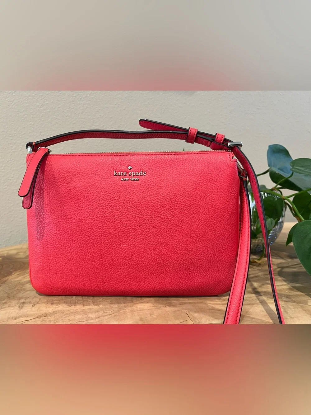 Kate Spade Coral Pink Jackson Triple Gusset Crossbody
